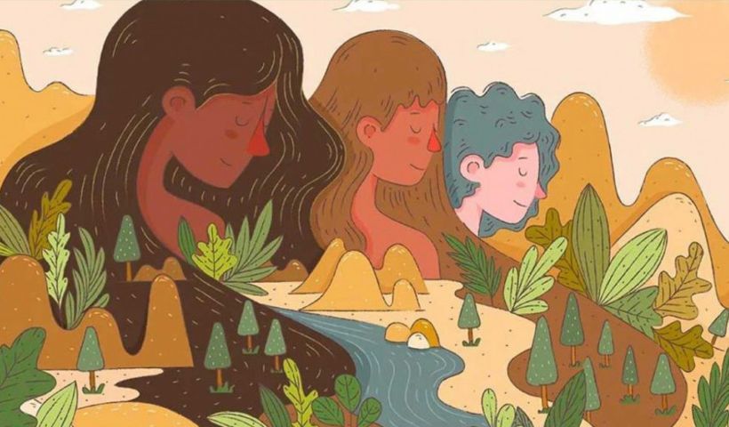 imagen del cartel sobre Eco-Feminismo para un artículo de Calcuta Ondoan