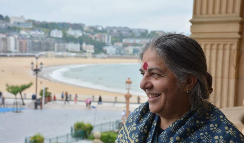 Imagen de Vandana Shiva en San Sebastián, invitada de Calcuta Ondoan